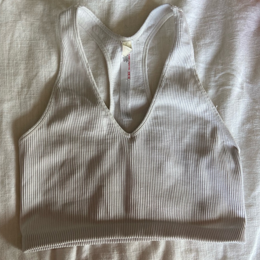 Fp movement white cropped tank